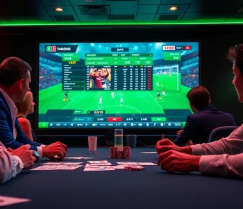 Strategically engage in แทงบอลยังไง with focused bettors and live football matches in a luxurious betting environment.