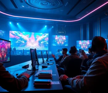 E1 Sport Smite แทงอีสปอร์ต ได้เงินจริง showcased in a vibrant eSports betting arena, highlighting intense competition and excitement.