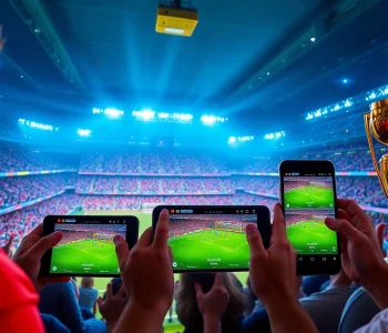 Socolive streaming platform showcasing live football matches with enthusiastic fans in a vibrant digital setting.