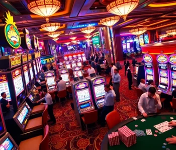 Experience the thrill of idn slot games with vibrant machines and bustling casino excitement.