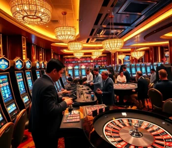 Experience the excitement at nohudoithuong's upscale casino, filled with engaging slot machines and lively players.