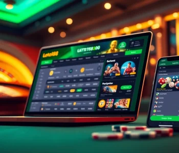 Loto188 betting experience with immersive casino atmosphere and digital gaming devices.