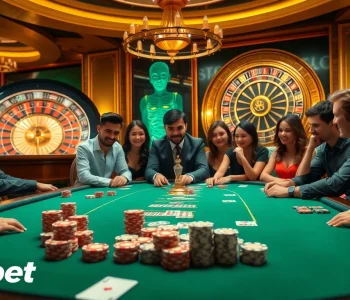 Experience thrilling gameplay at 8kbet's vibrant casino, showcasing poker chips and cards.
